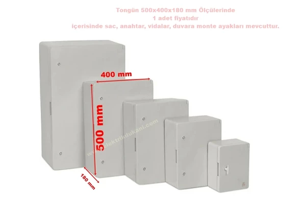 TONGÜN 500x400x180mm Taban Saclı ABS Plastik Pano (Boş)