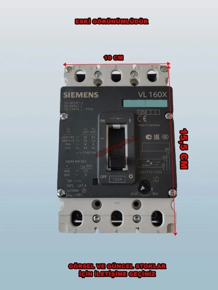 Siemens 3x100A Kompakt Şalter 55kA (3VA1110-5MH36-0AA0)