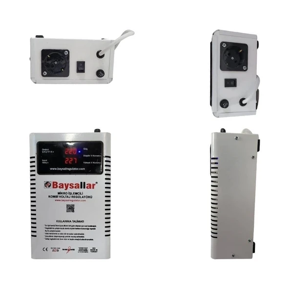 BAYSALLAR 500 Watt Mikro İşlemcili 0,5 kW Kombi Voltaj Regülatörü - 3