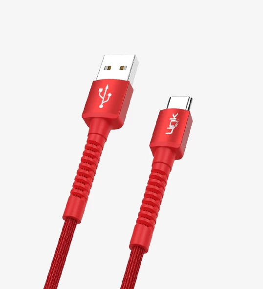 LİNKTECH USB-TYPE-C 5V 3A 1M Şarj Kablosu İP Örgülü - 7