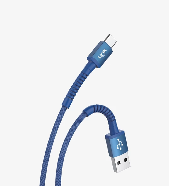 LİNKTECH USB-TYPE-C 5V 3A 1M Şarj Kablosu İP Örgülü - 5