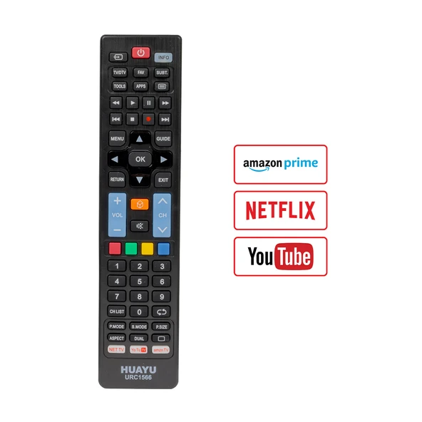 HUAYU KL URC1566 5IN1 YOUTUBE-NETFLIX-AMAZON TUŞLU UNIVERSAL LCD- LED TV KUMANDA