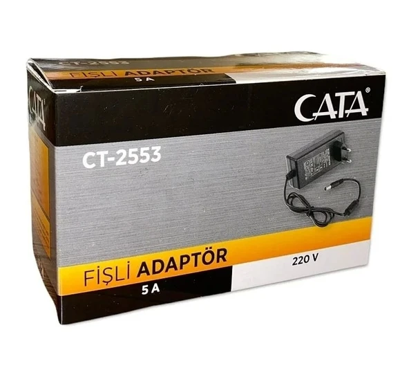 CATA 12v 5A Fişli Adaptör Plastik Kasa 42-60w IP44 5.5x2.5mm Jaklı - 2