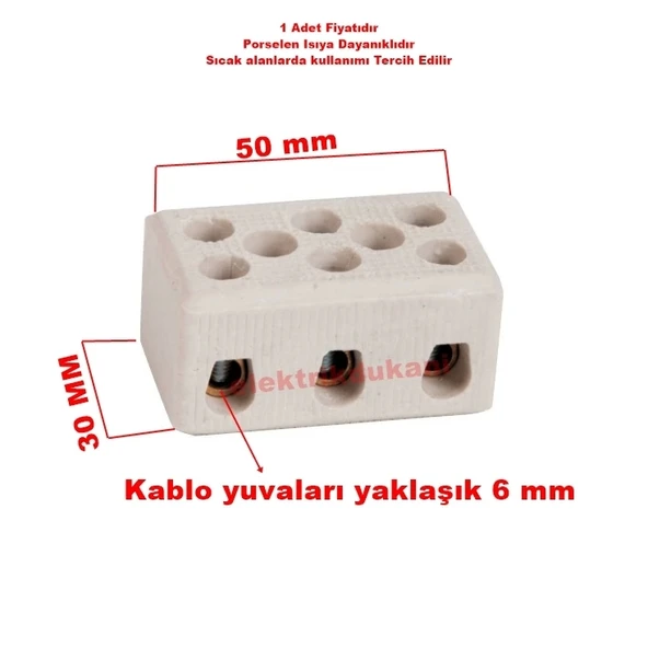 ENDER Porselen Klemens No:3 3Lü 6-10mm - 2