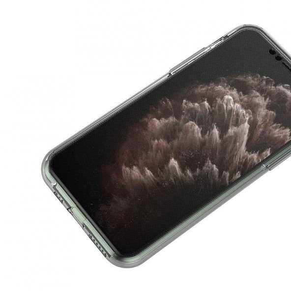 Apple iPhone 11 Pro Max 360 Derece Şeffaf Silikon Kılıf Komple Koruma - 5