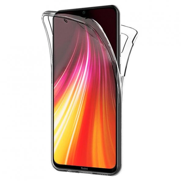 Xiaomi Redmi 7A 360 Derece Şeffaf Silikon Kılıf Komple Koruma