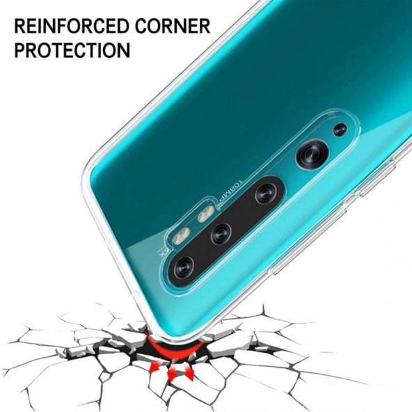 Xiaomi Mi Note 10 Pro 360 Derece Şeffaf Silikon Kılıf Komple Koruma - 4