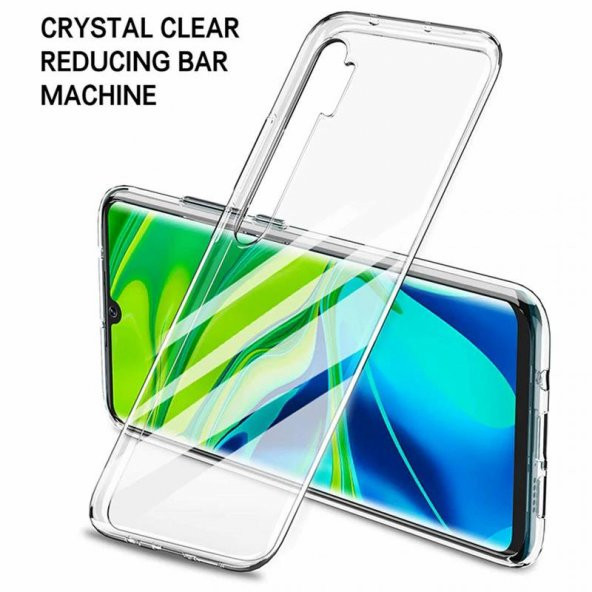 Xiaomi Mi Note 10 Pro 360 Derece Şeffaf Silikon Kılıf Komple Koruma - 6