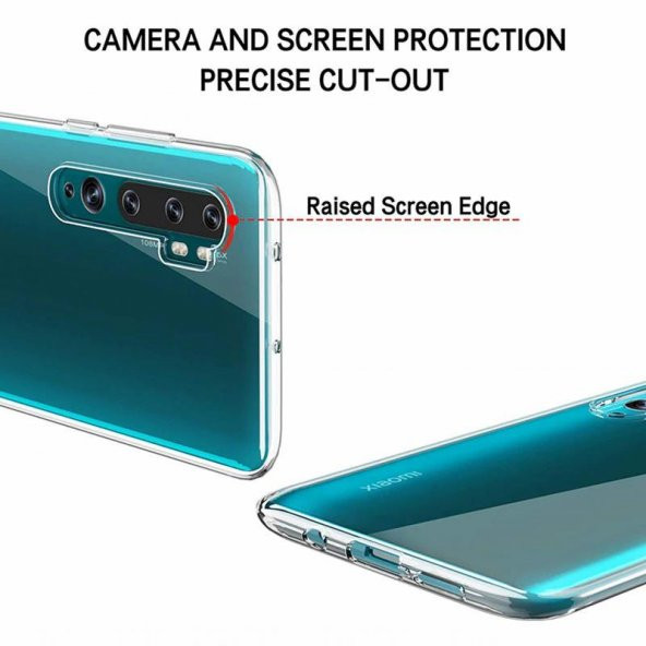 Xiaomi Mi Note 10 Pro 360 Derece Şeffaf Silikon Kılıf Komple Koruma - 7