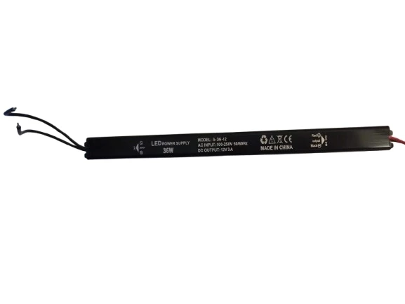 LUSTER 12V 3A SLİM LED TRAFOSU 12V 36W - 3