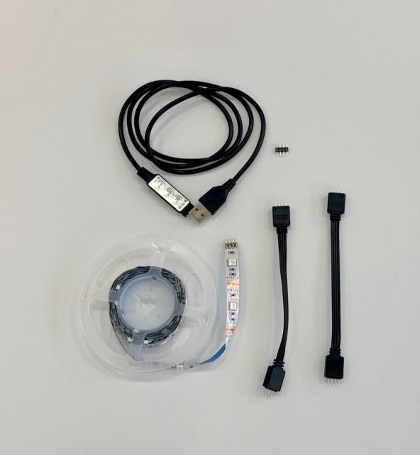 TV Arkası USB Led Işık RGB Şerit Led 3x50 cm Kumandalı Hazır set Kargo Bedava - 3