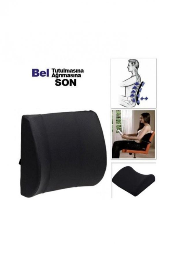 Tam Ortopedik Sırt Minderi Bel Yastığı Destek Dik Duruş Desteği - Resim 4