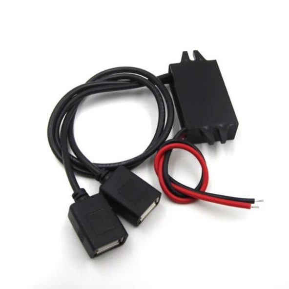 12V için 5V 3A 15W DC DC USB Converter Su Geçirmez Araba Uyumlu Konverter Dönüştürücü - 3