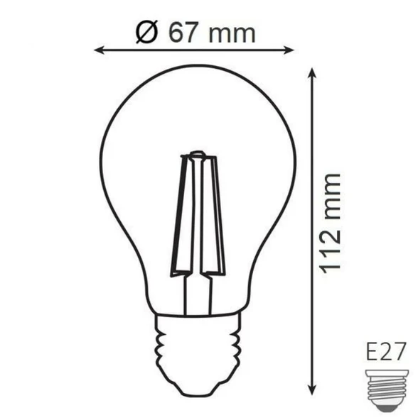 HOROZ 12W RUSTİK LED AMPUL E-27 2700K GÜNIŞIĞI - 2