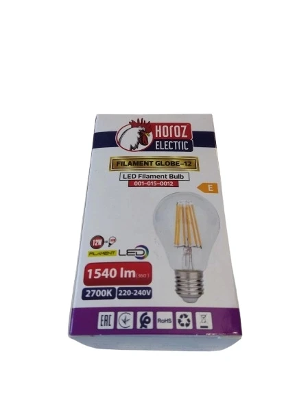 HOROZ 12W RUSTİK LED AMPUL E-27 2700K GÜNIŞIĞI - 4