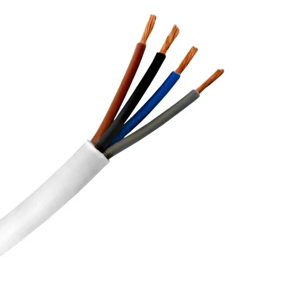HÜNKA 4x1.5mm TTR Elektrik Kablosu BEYAZ (Çok Telli Esnek Kablo) - 2