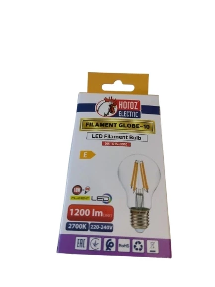 HOROZ 10W RUSTİK LED AMPUL E-27 2700K GÜNIŞIĞI - 4