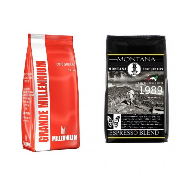 Grande Millennium Espresso 1 KG + Montana Premium Quality Espresso 1 KG