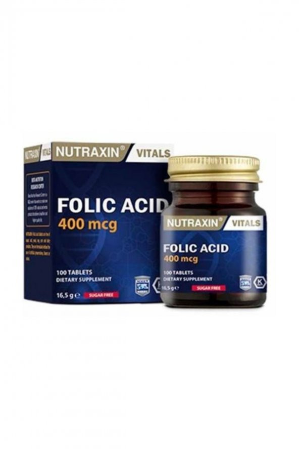Nutraxin Folic Acid 400 Mcg 100 Tablet