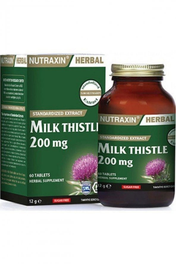 Nutraxin Milk Thistle 200mg 60 Tablet