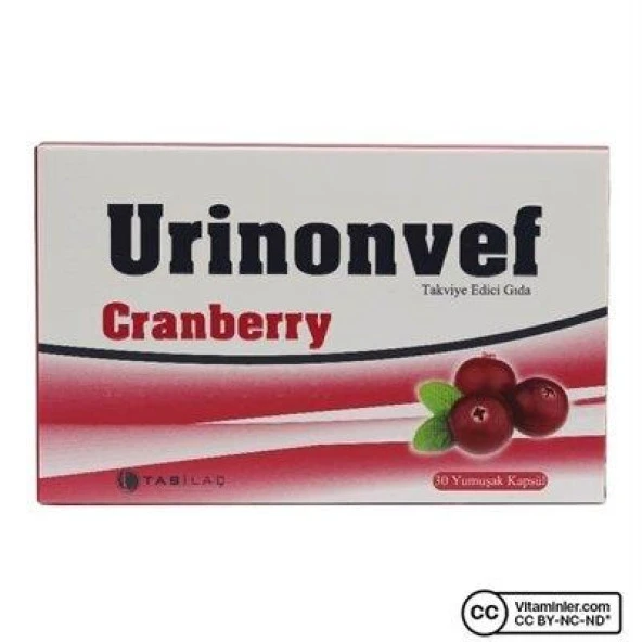 Urinonvef Cranberry 30 Kapsül  8680133000461