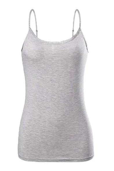 6 Adet Güryıldız Renkli Bayan Ribana Biyeli İp Askılı Atlet 20002 - Resim 2