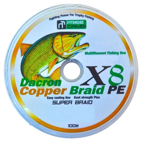 FreeCamp Copper 8 Braid 100m 0.60mm Olta Misinası