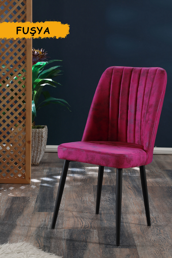 MyMassa Vento Sandalye - Mutfak Sandalyesi - Metal Ayaklı - Siyah