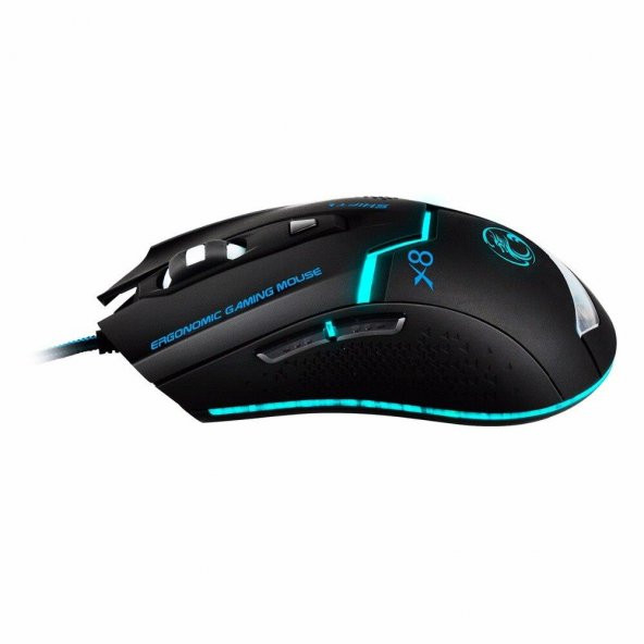 iMice X8 Işıklı 2400 DPI Profesyonel Kablolu Oyuncu Mouse - 3