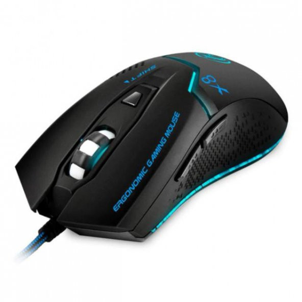 iMice X8 Işıklı 2400 DPI Profesyonel Kablolu Oyuncu Mouse - 4