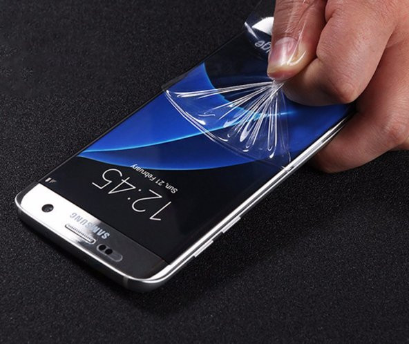 Samsung Galaxy S8 Plus AntiShock 3D Komple Full Ekran Koruma Nano Film SMG950 SMG955 - 3