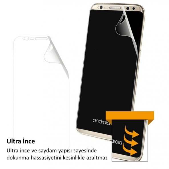 Samsung Galaxy S8 Plus AntiShock 3D Komple Full Ekran Koruma Nano Film SMG950 SMG955 - 6
