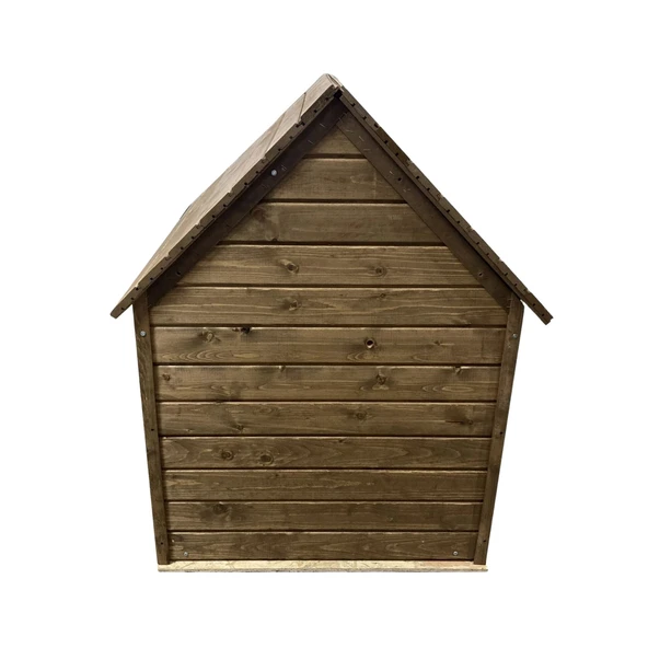 Reyo Pet Suya Soğuğa Dayanıklı Büyük Boy Ahşap Köpek Kulübesi Sokak Köpek Evi 100x100x78 cm Ceviz - 3