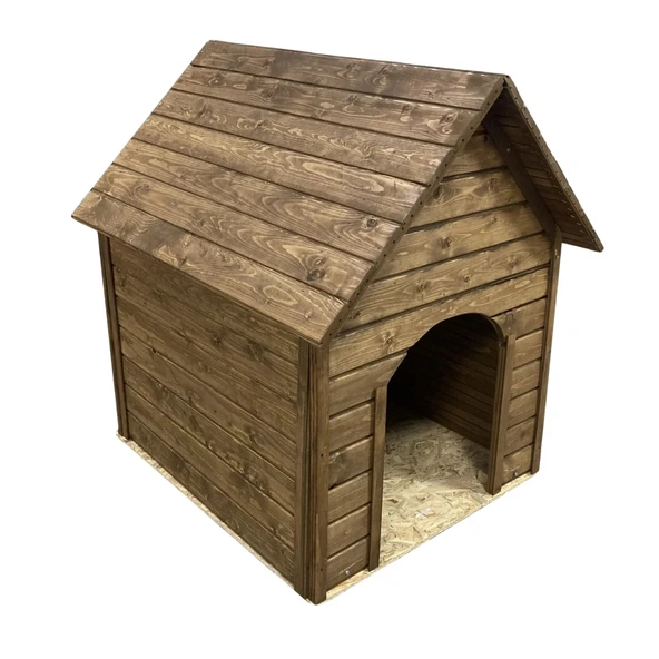 Reyo Pet Suya Soğuğa Dayanıklı Büyük Boy Ahşap Köpek Kulübesi Sokak Köpek Evi 100x100x78 cm Ceviz
