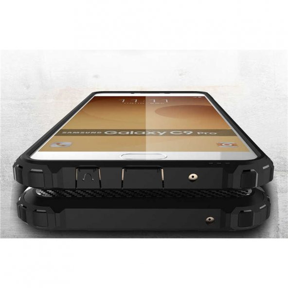 Samsung Galaxy C7 Pro Sert Zırh Çift Katmanlı Kılıf-Tank Korumalı - 5