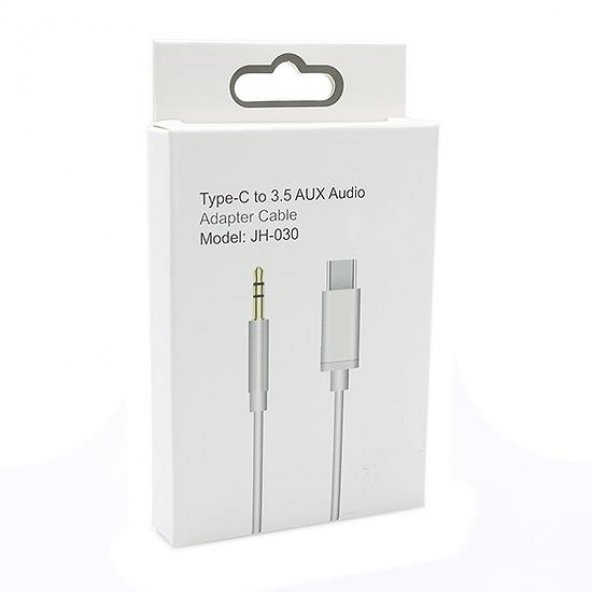 Type-C Aux Kablosu 3.5 mm Jak Siyah Kablo Altın Uçlu - 2