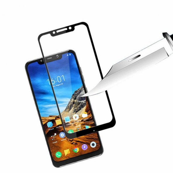 Xiaomi Pocophone F1 3D Komple Kapatan Kırılmaz Cam Ekran Koruyucu - 3