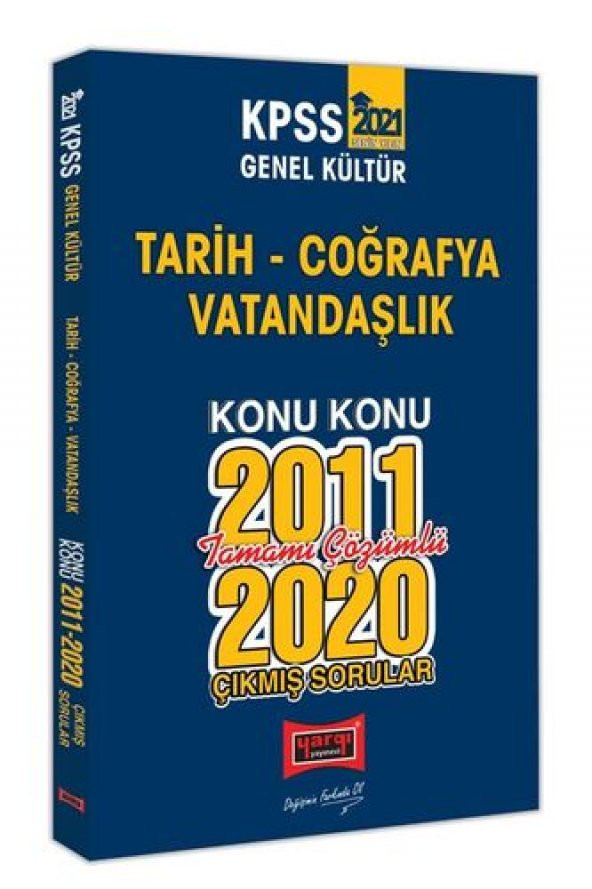 Yargı Yayınları 2021 KPSS Genel Kültür Konu Konu Tamamı Çözümlü Çıkmış Sorular