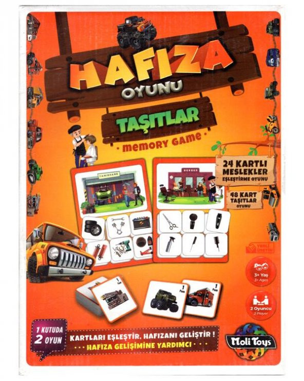 Moli Toys Hafıza Oyunu Taşıtlar