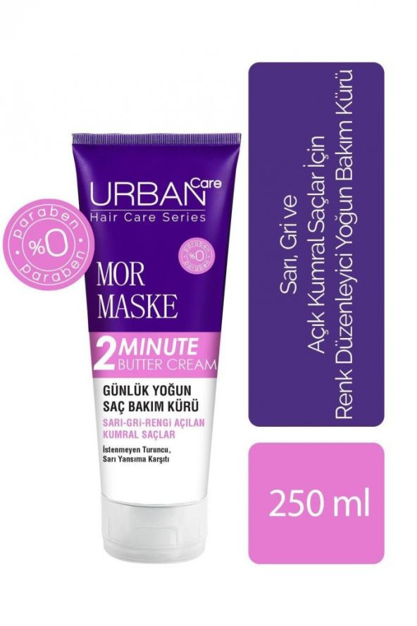 Urban Care 2 Minute Mor Maske Renk Düzenleyici Bakım Kürü 250 Ml