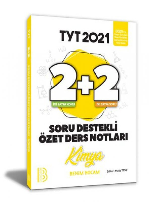 Benim Hocam Yayınları 2021 YKS TYT Kimya 2+2 Soru Destekli Özet Ders Notları