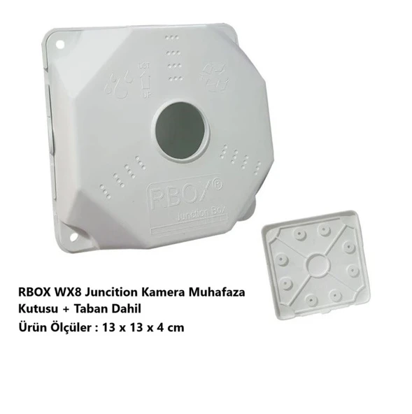 RBOX WX8 Juncition Duvar Buatı Montaj Buatı Kamera Muhafaza Kutusu Taban Dahil Büyük Boy 10 Adet ürün görseli 1