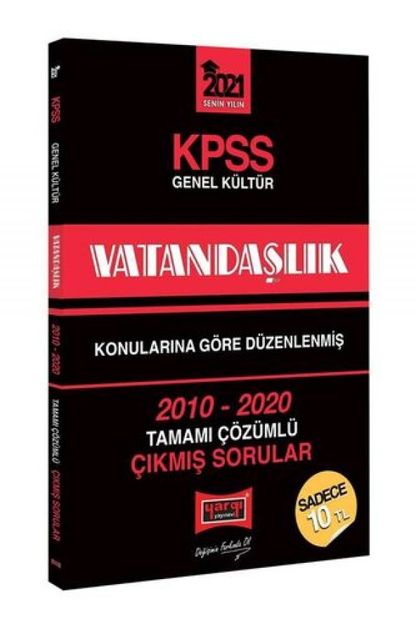​Yargı Yayınları 2021 KPSS Vatandaşlık Konularına Göre Düzenlenmiş Tamamı Çözümlü Çıkmış Sorular - 1