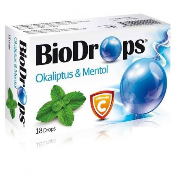 Biodrops Okaliptus Mentol C Vitaminli Pastil 18 Drops - 1