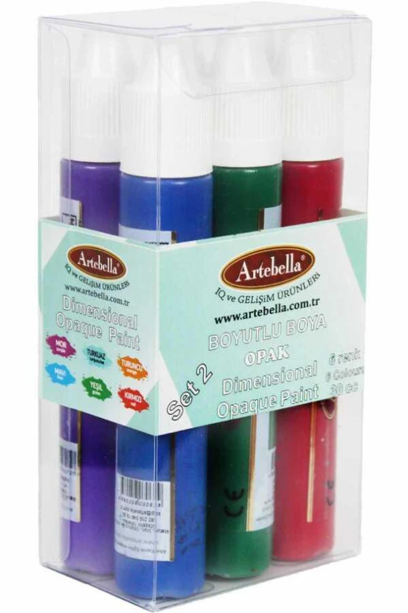 Artebella Boyutlu Boya Opak 6 Lı Set ABSBO001