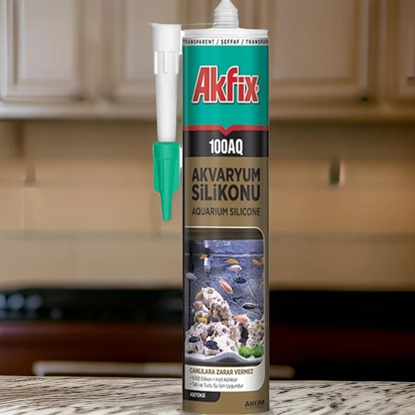 Akfix 100AQ Akvaryum Silikonu Şeffaf 280ml - 2