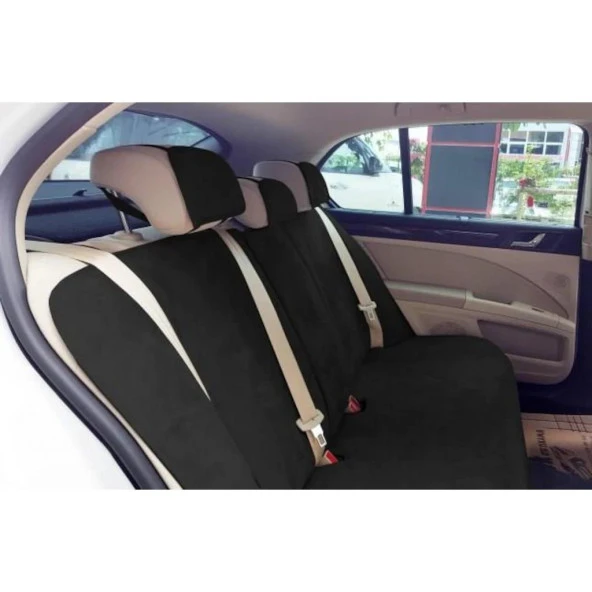 Volkswagen Jetta Yeni Nesil Koltuk Koruyucu 2010-2019 Ön-Arka Kılıf Minder SİYAH - 3