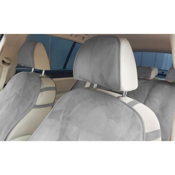 Fiat Linea Yeni Nesil Koltuk Koruyucu 2007 ve Sonrası Ön-Arka Kılıf Minder GRİ - 4