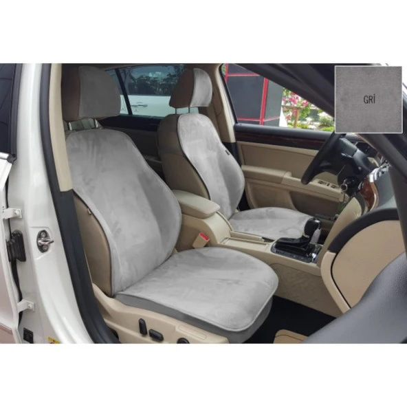 Ford Fiesta Yeni Nesil Koltuk Koruyucu 2008-2012 Ön-Arka Kılıf Minder GRİ - Resim 2