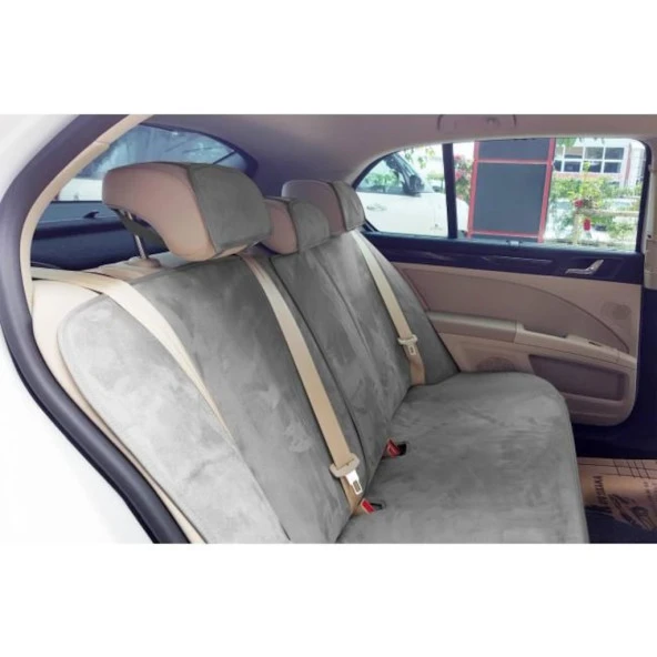 Ford Fiesta Yeni Nesil Koltuk Koruyucu 2008-2012 Ön-Arka Kılıf Minder GRİ - Resim 3